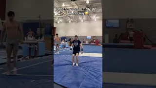 That was um… calculated 😂 #gymnast #fitness #ncaa #gym #olympicathlete #olympics #fail #fails #wow