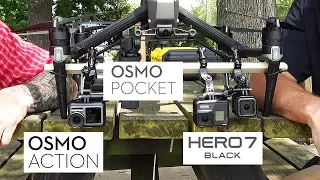 Osmo Action vs GoPro Hero 7 vs Osmo Pocket - KEN HERON (Ultimate Stabilization Test)