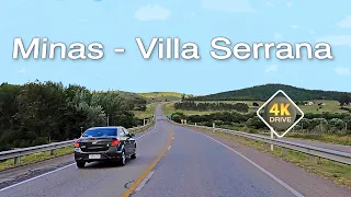 4K DRIVE Minas to Villa Serrana URUGUAY 4K video UY TRAVEL