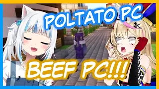 Polka Gets Mad At Gura For Saying "Poltato PC"【Hololive Minecraft】