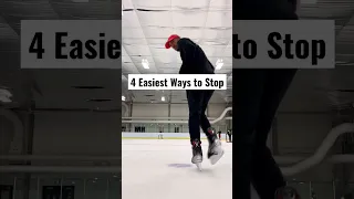 4 Easiest Ways to Stop When Skating 😳 #skating #tips #iceskating #shorts