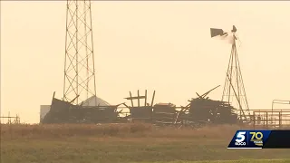 Parts of southwestern Oklahoma see tornado damage during Thursday's severe storms