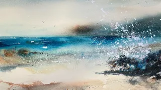 Real Time Atmospheric Abstract Watercolour Seascape Tutorial