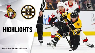 NHL Highlights | Senators @ Bruins 11/02/19