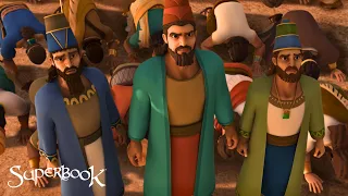 Superbook - The Fiery Furnace Official Clip - The Three Men refused to bow to the Golden Statue!