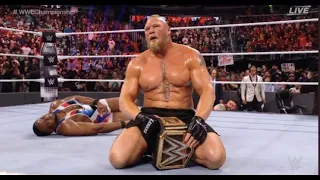 BROCK LESNAR WINS THE WWE CHAMPIONSHIP!!! WWE DAY 1!!!