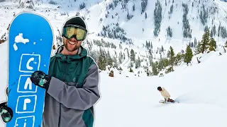 Powder Snowboarding at my Favorite Big Mountain Resort