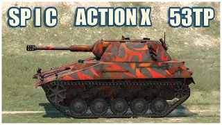 SP I C, Action X & 53TP • WoT Blitz Gameplay