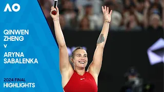 Qinwen Zheng v Aryna Sabalenka Highlights | Australian Open 2024 Final