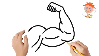 How to draw a muscle arm | Easy drawings