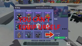 You can't equip urself!!! (Roblox bedwars)