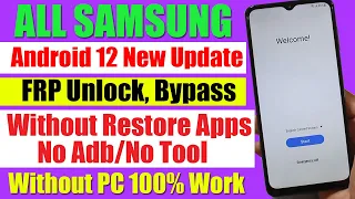 How to bypass FRP lock on Samsung (One UI 4.1 Android 12) without PC or restore apps