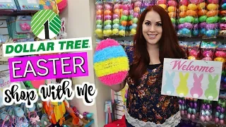 EASTER BASKET SHOP WITH ME AT DOLLAR TREE + SPRING DECOR