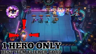 1 HERO ONLY BEST ITEM FLICKER GORD NEW BEST HERO IN MAGIC CHESS | MLBB MAGIC CHESS TIPS AND TRICKS