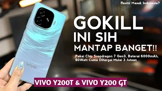 GOKILL, 6000mAh BATTERY, Snapdragon 7 Gen3, 80Watt, Vivo Y200T and Vivo Y200GT Officially RELEASED!!