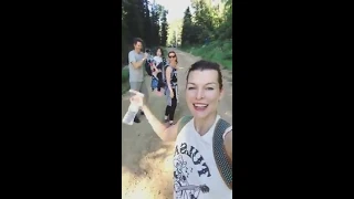 Milla Jovovich family vacation