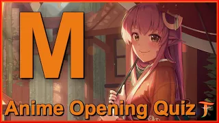Anime Opening Quiz — M-Letter Edition (50 Openings)
