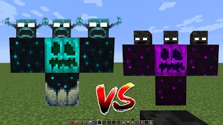 what if you create a WITHER GOLEM vs WARDEN TITAN in MINECRAFT
