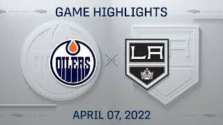 NHL Highlights | Oilers vs. Kings - Apr. 7, 2022