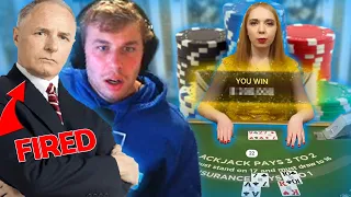 Blackjack Pit Boss gets FIRED Live on my Stream...