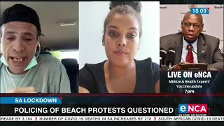 Policing of beach protests questioned