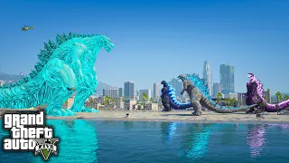 Godzilla Earth vs. Godzilla, Shin Godzilla, Heisei Godzilla Epic Battle ( GTA V Mods )