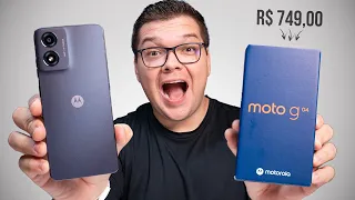 CHEGOU! MOTO G04 o mais BARATO da MOTOROLA em 2024! Unboxing