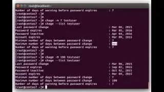 Using the chage command to manage password settings on Linux