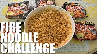 5 PACKS OF KOREAN FIRE NOODLE CHALLENGE