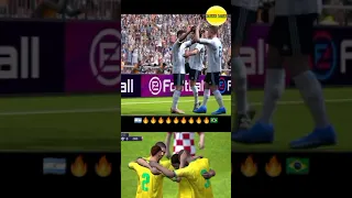 COPA AMERICA FINAL | ARGENTINA VS BRAZIL | PES 2021 MOBILE | MESSI VS NEYMAR #shorts