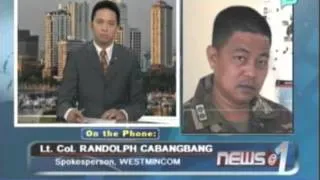 News@1 Panayam kay Lt. Col. Randolph Cabangbang, WESTMINCOM - kaugnay sa bakbakan sa Sulu