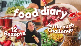 FOOD DIARY (Aufbrauch Challenge) - Inkl.12 Gesunde & Vegetarische Rezepte (what i eat in a week)