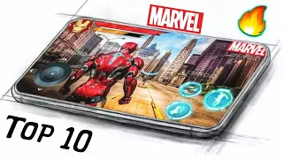 Top 10 Marvel Games for Android & iOS - PC, CONSOLE GAMES ON MOBILE - ULTRA HD GRAPHICS!