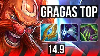 GRAGAS vs SETT (TOP) | 68% winrate, 38k DMG | KR Diamond | 14.9