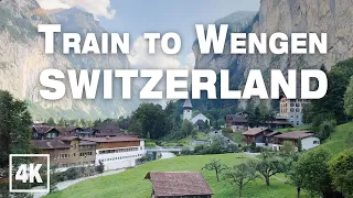 Cogwheel Train Lauterbrunnen to Wengen SWITZERLAND 2022 • 4K 60fps ASMR