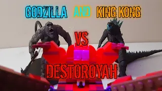 Godzilla and Kong VS Destoroyah | Stop Motion |  ( Inspired by @SlicK )