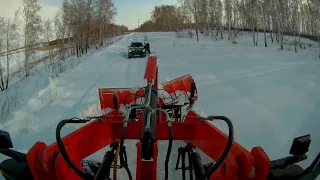 Пробиваю дорогу. Отвал бабочка.