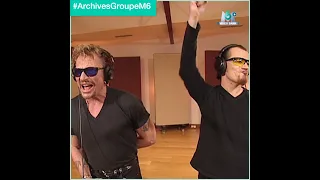 Johnny en duo studio sur Allumer le feu avec Pascal Obispo (04.01.1998)