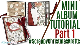 Farmhouse Christmas Album TUTORIAL Easy Part 1, @letsgetscrappy2654   Collab #ScrappyChristmasKrafts
