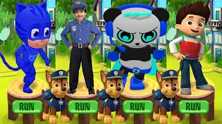 Tag with Ryan PJ Masks Catboy vs Combo Panda vs PAW Patrol Ryder Run - All Characters Unlocked