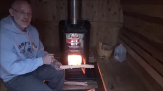 Almost Heaven Barrel Sauna with a Harvia Wood Stove