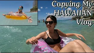 Copying My First Hawaii Vlog | Grace's Room