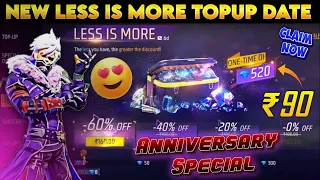 Special Less is More Top Up Confirm 🤯🥳| 7th Anniversary Free Fire Free Fire New Event | Ff New Event
