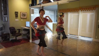 Tribal Belly Dance Drill - Arabic Hip Twist and Turkish Shimmy