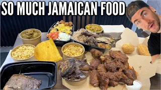 Giant Jamaican Cheat Meal | Jerk Chicken, Ox Tails, Salt Fish | Mukbang & Eating Show