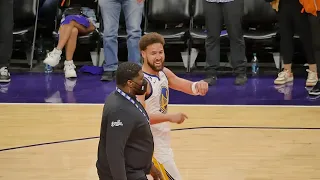 Klay Thompson gets ejected for the first time in his career and then yells at Devin Booker