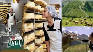 CHEESE LOVERS!! Here's how Swiss cheese is made in an Alpine farm