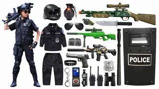 Special Police Weapons Toy set Unboxing-M416 guns, AWM, S686 Shotgun Gas mask, Glock pistol, Dagger