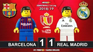 Barcelona vs Real Madrid 1-1 • El Clasico • Copa del Rey 2019 Goals ElClasico 06/02/19 Lego Football