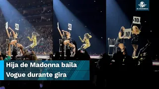 Sorprende hija de Madonna con baile Vogue en gira Celebration Tour